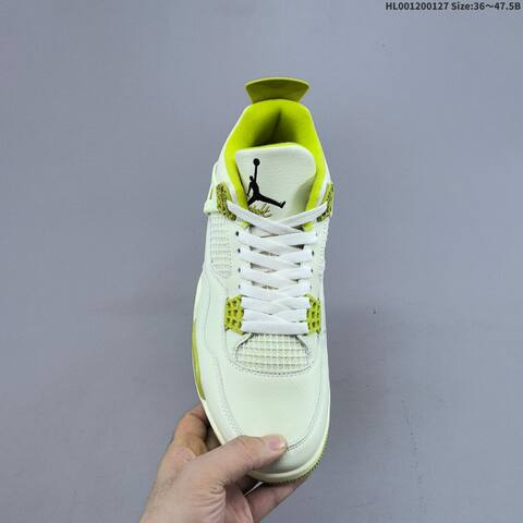 J Balvin x Air Jordan 4 Retro Lemonade AIR JORDAN 4 Aj4 4 J Balv Lifestyle (BS-66802)