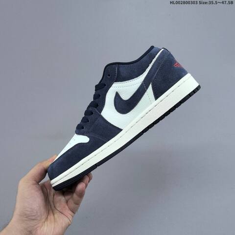 Air Jordan 1 Low Obsidian Suede AIR JORDAN 1 Aj1 Lifestyle (BS-66625)
