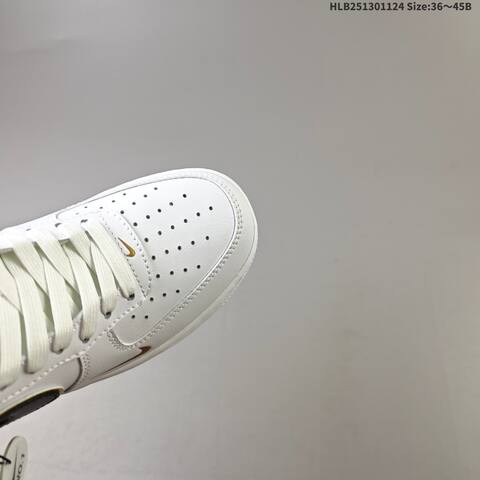Nike Air Force 1 07 White Black Gold EU 36-45 Sneaker - Unisex (BS-63130)