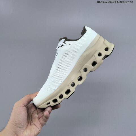 On Running Cloudmonster Void White Beige Burgundy Olive EU 36-45 Running Shoe Running Sneakers - Unisex (BS-69718)