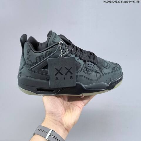 KAWS x Air Jordan 4 Retro Kaws Black AIR JORDAN 4 Aj4 Lifestyle (BS-66477)