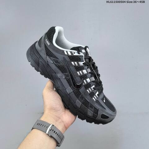 Nike P-6000 Black Dark Grey White EU 36-45 Running Shoe - Unisex (BS-60534)