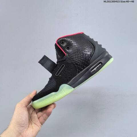 Nike Air Yeezy 2 Black White Red Glow Green EU 40-46 Sneaker - Men's (BS-60720)