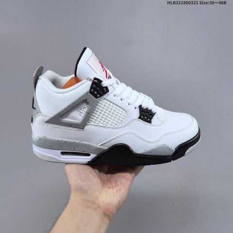 Air Jordan 4 Retro OG Cement AIR JORDAN 4 Aj4 Lifestyle (BS-66483)