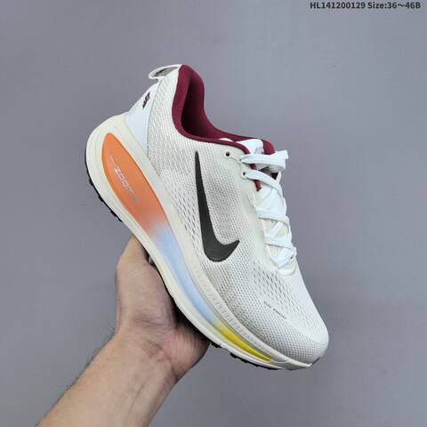 Nike Vomero Plus ReactX Air Zoom Sail Dark Brown Burgundy Orange Yellow EU 36-46 Running Shoe - Unisex (BS-61670)