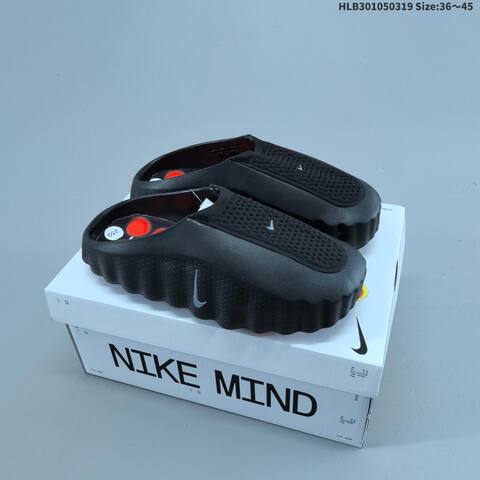 Nike Mind 001 Black Grey Red EU 36-45 Slides - Unisex (BS-61234)