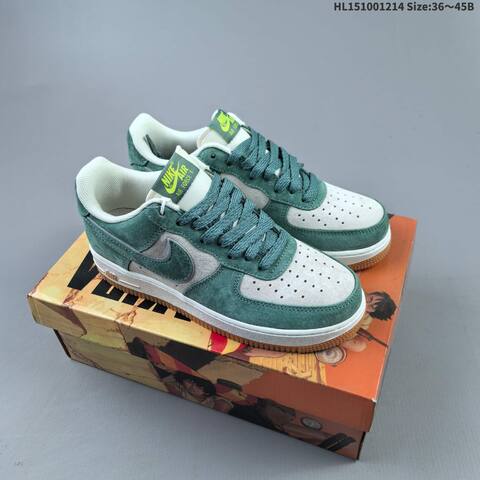 Nike Air Force 1 Low 07 AKIRA Olive Green Light Grey Black White EU 36-45 Sneaker - Unisex (BS-62688)