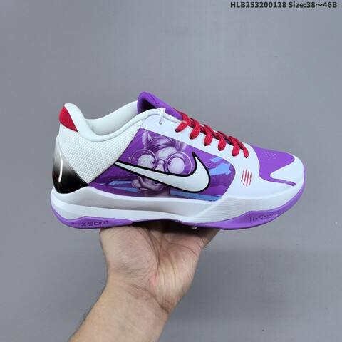 Nike Zoom Kobe V White Purple Red Blue Black EU 38-46 Basketball Shoe - Unisex (BS-61701)