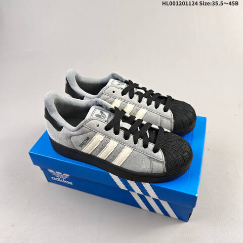 Adidas Superstar 2 Grey Black Cream White EU 35 5-45 Skate Shoe - Unisex (BS-65495)