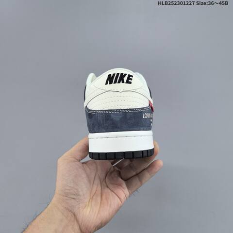 Nike Dunk SB Low Louis Vuitton Off White Dark Navy Grey EU 36-45 Skate Shoe - Unisex (BS-62383)