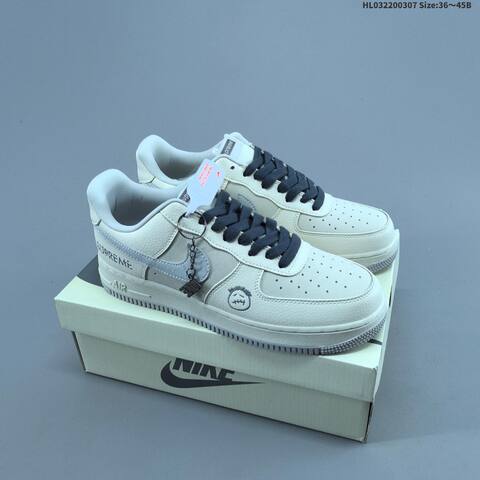 Nike Air Force 1 07 Low Off White Dark Blue Grey EU 36-45 Sneaker - Unisex (BS-61443)