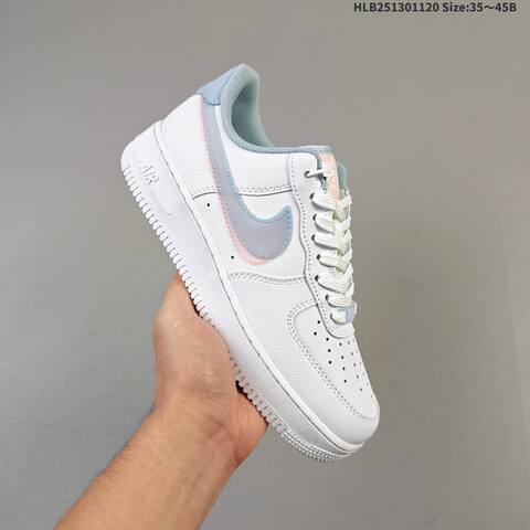 Nike Air Force 1 07 Low White Light Blue Light Pink EU 35-45 Sneaker - Unisex (BS-63385)