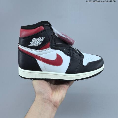 Air Jordan 1 Retro High Black Gym Red AIR JORDAN 1 Aj1 Lifestyle (BS-66628)