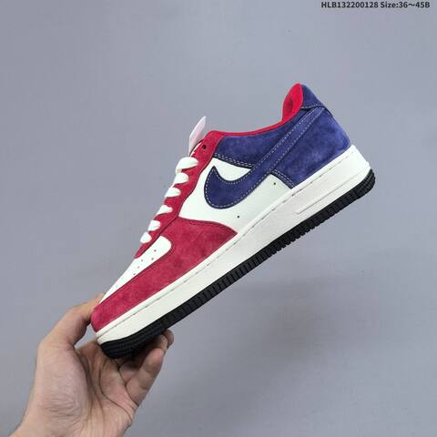 Nike Air Force 1 07 LV8 White Brown Red Blue EU 36-45 Sneaker - Unisex (BS-61687)