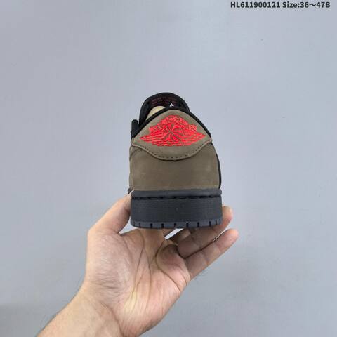 Air Jordan 1 Low Olive Grey AIR JORDAN 1 Aj1 1 Jordan Brand Lifestyle (BS-66889)