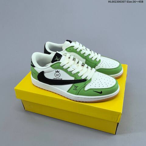 Louis Vuitton x Travis Scott x Air Jordan 1 Low Louis VuittonLV x AIR JORDAN AJ1 Lifestyle (BS-66606)