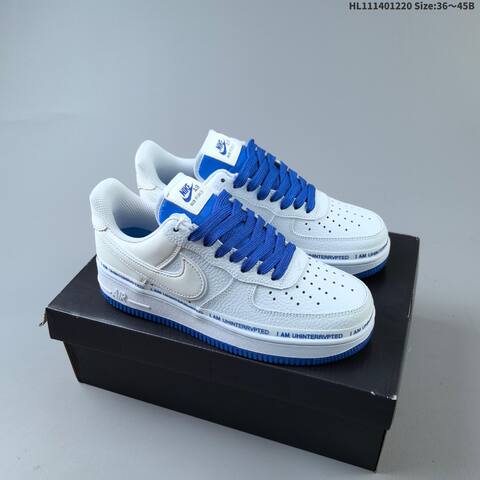 Nike Air Force 1 07 MTAA CQ0494 10 White Royal Blue EU 36 45 Sneaker EU 36-45 - Unisex (BS-62548)