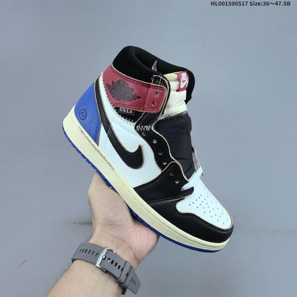 Jordan Union LA x Fragment Design x Air Jordan 1 Retro High OG "TOP3" Black/White/Red/Blue EU 36-47.5 basketball