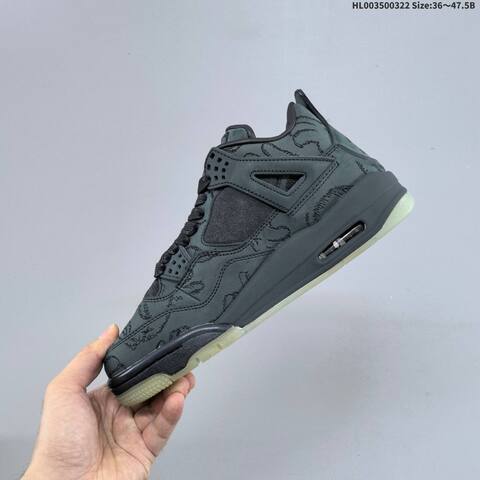KAWS x Air Jordan 4 Retro Kaws Black AIR JORDAN 4 Aj4 Lifestyle (BS-66477)