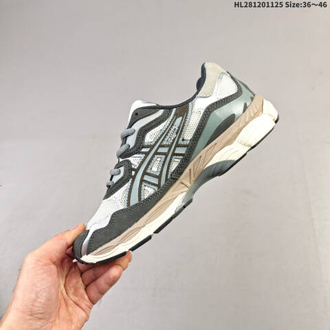 ASICS GEL-NYC Silver Dark Grey Cream EU 36-46 Running Shoe Running Sneakers - Unisex (BS-69228)