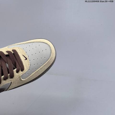 Nike Air Force 1 Low Beige Light Grey Dark Brown EU 36-45 Sneaker - Unisex (BS-60898)