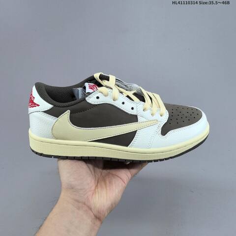 Travis Scott x Fragment Design x Air Jordan 1 Low OG AIR JORDAN 1 Aj1 Lifestyle (BS-66539)