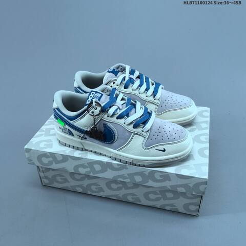 Nike Dunk SB Low Louis Vuitton Custom Off White Dark Green Grey EU 36-45 Skate Shoe - Unisex (BS-61779)