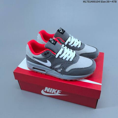 Nike Air Max 1 White Grey Blue Neon Volt Navy Green EU 36-47 Sneaker - Unisex (BS-62252)