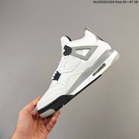 Air Jordan 4 Retro OG White Cement Replica AIR JORDAN 4 Aj4 Lifestyle (BS-67534)