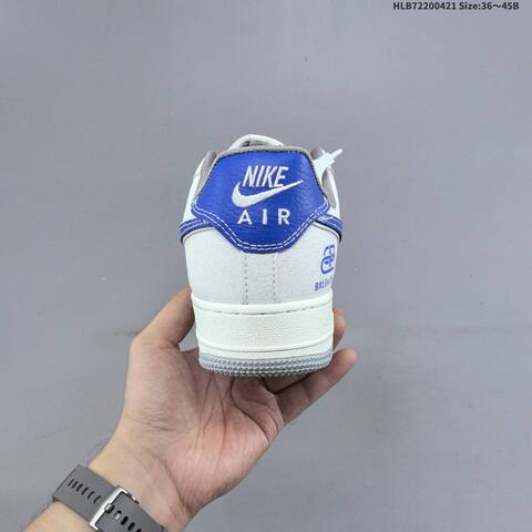 Nike Air Force 1 07 LV8 Light Grey Royal Blue White Grey EU 36-45 Skate Shoe - Unisex (BS-60601)