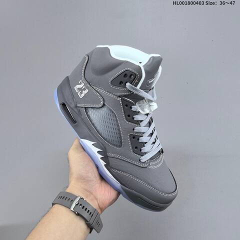 Air Jordan 5 Retro Wolf Grey Replica AIR JORDAN 5 Aj5 Lifestyle (BS-66345)