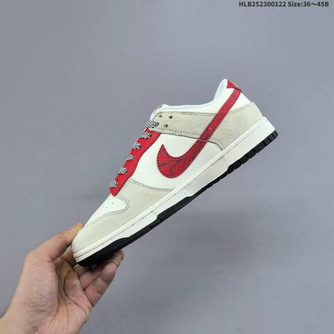 Nike Dunk Low White Red Gray Black EU 36-45 Skate Shoe - Unisex (BS-61837)