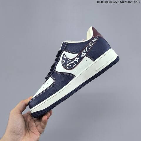 Nike Air Force 1 07 White Navy Maroon EU 36-45 Sneaker - Unisex (BS-62502)