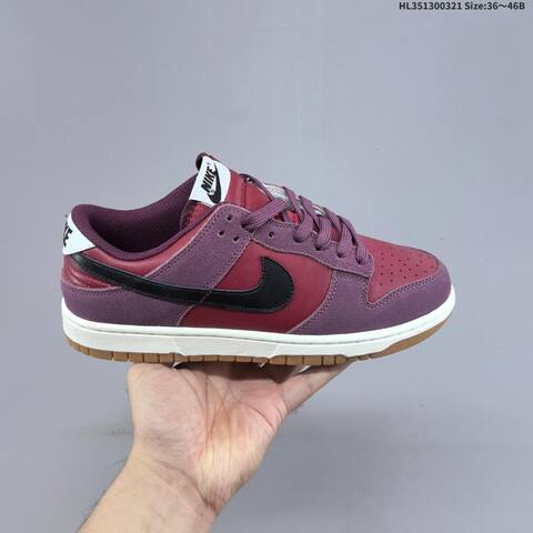 Nike Dunk Low Sail Light Blue Navy Burgundy EU 36-46 Skate Shoe - Unisex (BS-61220)