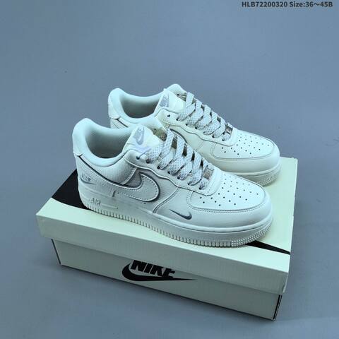 Nike Air Force 1 07 LV8 Off White Grey EU 36-45 Skate Shoe - Unisex (BS-61230)