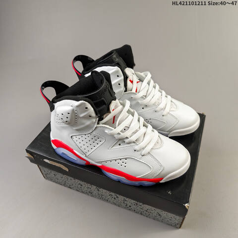 Air Jordan 6 Retro Infrared White AIR JORDAN 6 Aj6 Lifestyle (BS-67496)