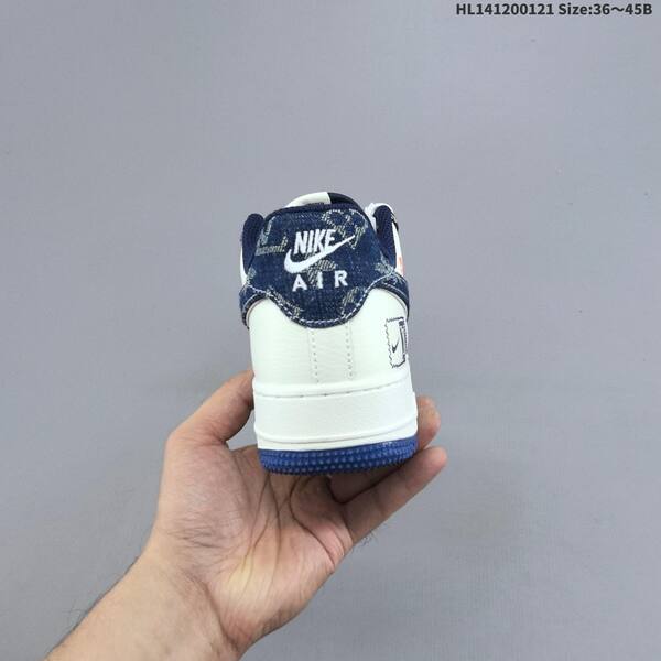 Nike Air Force 1 07 Low white navy blue orange EU 36-45 sneaker