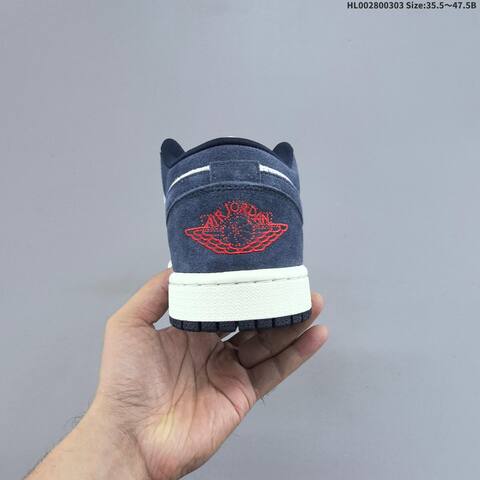 Air Jordan 1 Low Obsidian Suede AIR JORDAN 1 Aj1 Lifestyle (BS-66625)