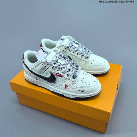 Nike SB Dunk Low Off White Black Red Light Green EU 36-46 Skate Shoe - Unisex (BS-62444)