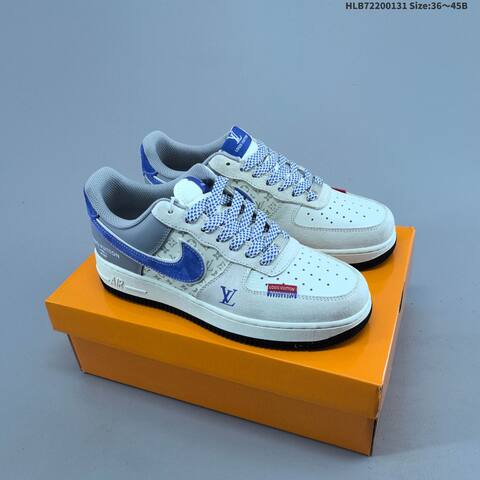 Nike Air Force 1 07 LV8 Off White Red Blue Black EU 36-45 Sneaker - Unisex (BS-61615)