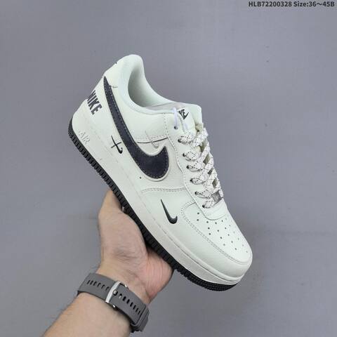Nike Air Force 1 07 LV8 Off White Dark Grey Black EU 36-45 Sneaker - Unisex (BS-61078)