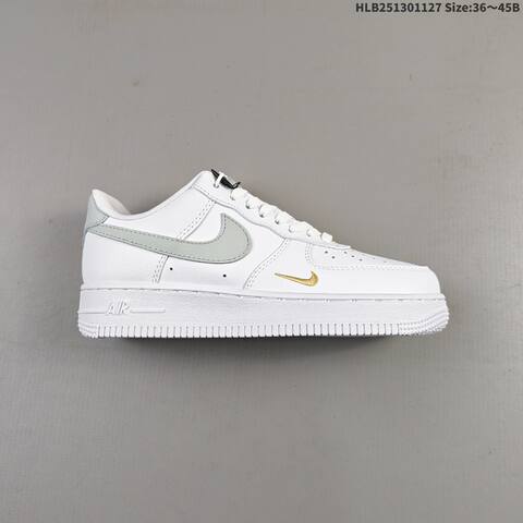 Nike Air Force 1 07 White Light Grey Gold EU 36-45 Sneaker - Unisex (BS-63007)