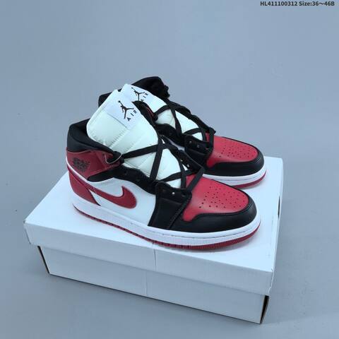 Air Jordan 1 Mid Reverse Bred AIR JORDAN 1 Aj1 Lifestyle (BS-66558)