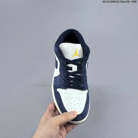 Air Jordan 1 Low Obsidian Suede AIR JORDAN 1 Aj1 Lifestyle (BS-66465)