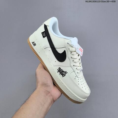Nike Air Force 1 Low Beige Black White Brown EU 36-45 Sneaker - Unisex (BS-61902)