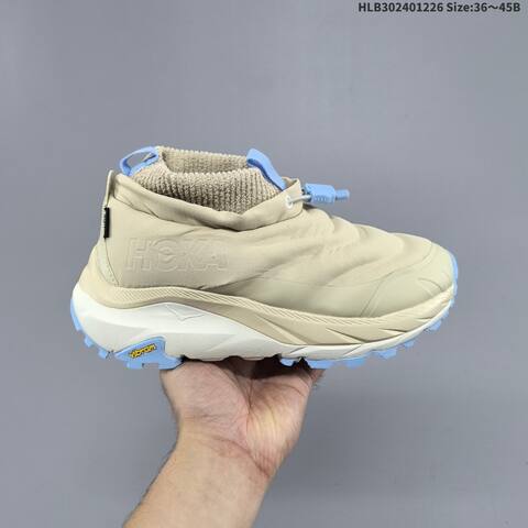 HOKA ONE Kaha 2 FROST MOC GTX Beige Light Blue White Gray EU 36-45 Trail Shoe Trail Running Sneakers - Unisex (BS-69419)