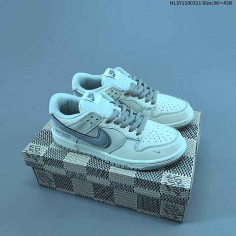 Nike SB Dunk Low White Black Purple Orange Beige EU 36-45 Skate Shoe - Unisex (BS-61380)