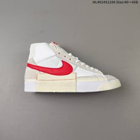 Nike SB Blazer Zoom Mid Pro QS Grant Taylor White Beige Red Yellow EU 40-45 Skate Shoe - Men's (BS-63878)