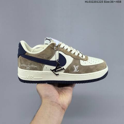 Nike Air Force 1 Low Off White Brown Navy EU 36-45 Sneaker - Unisex (BS-62468)
