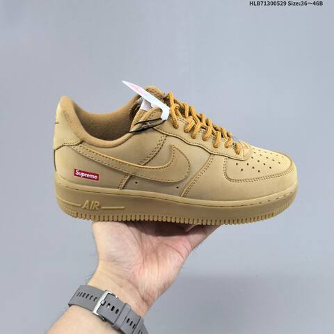 Nike Air Force 1 07 Supreme White Wheat Red EU 36-46 Sneaker - Unisex (BS-60064)